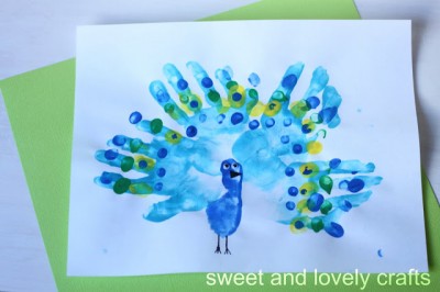 Handprint Peacocks