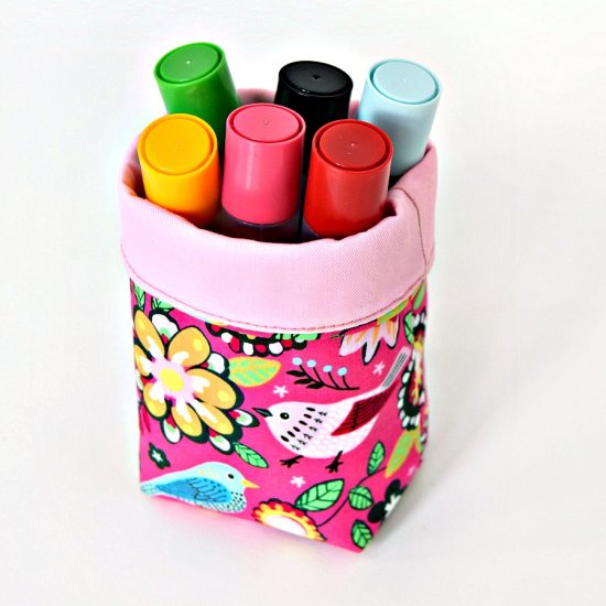Make The Cutest Mini Fabric Bin!