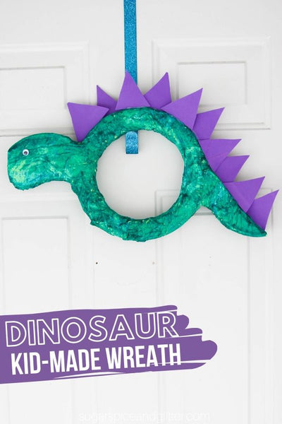 Dinosaur Wreath Craft for Kids