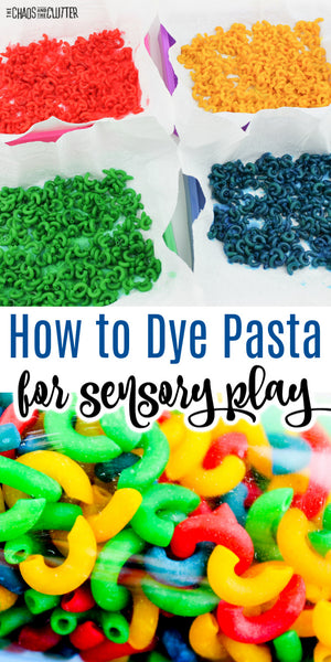 How to Dye Noodles for Sensory Play