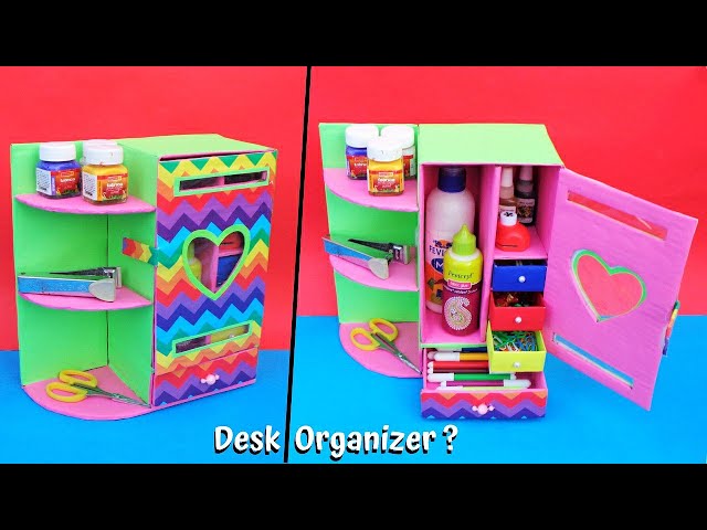 Hello friends, today we are going to show you DIY Desk Organizer making with waste cardboards/Best out of waste/Space saving craft #bestoutofwaste ...
