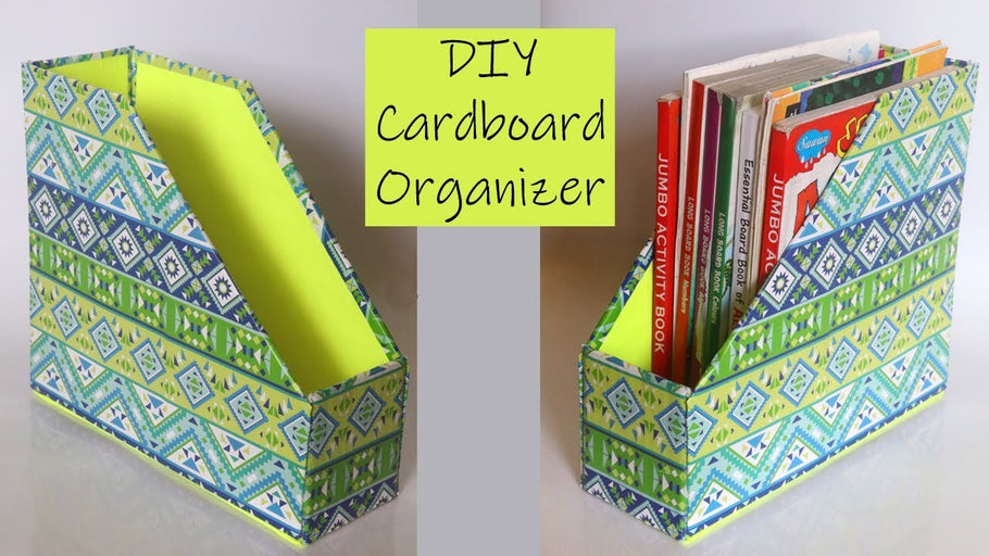 Very useful cardboard crafts idea, this DIY desk organizer is great to organize your workstation at office or home and even stack books and worksheets of kids.