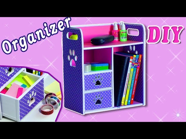 DIY Desk organizer tutorial from the cartbox without any extra payments