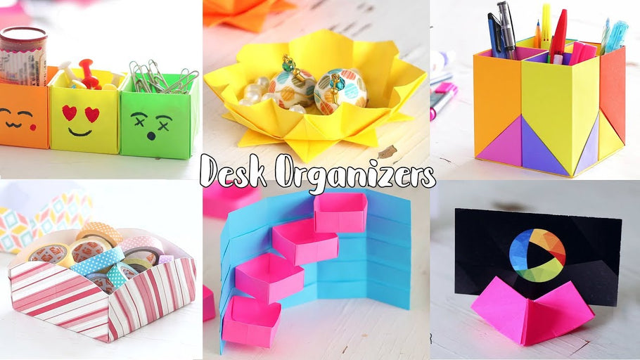 These desk organizers are incredibly cute and creative! All you need is some colour papers and glue! Let's have some fun! ;) Watch more: ...
