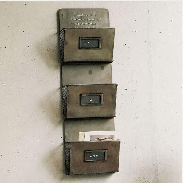 Handmade Geshmack Mail Organizer - Three Tiered Slots