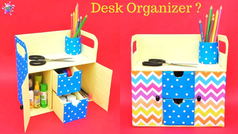 Hello friends, today we are going to show you How to make Desk Organizer with cardboard box | Best out of waste | DIY room organizer #diydeskorganizer ...