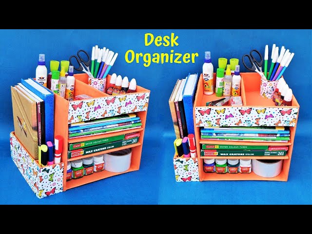Hello friends, today we are going to show you DIY : How to make Desk Organizer with waste cardboard | Best out of waste | Space saving organizer ...