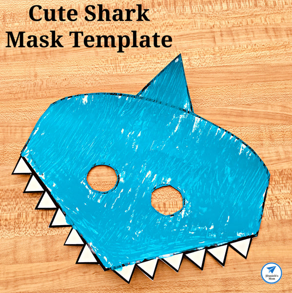 Cute Shark Mask Template