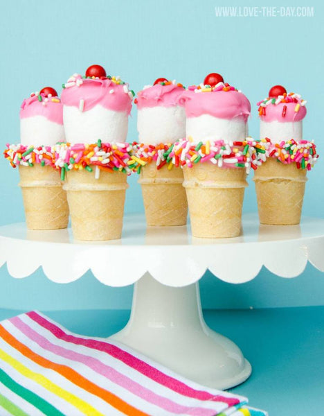 Marshmallow Ice Cream Cones