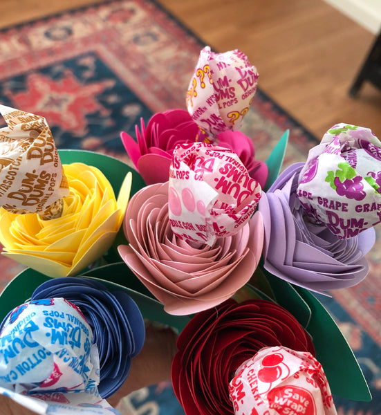 Paper Flower Lollipop Bouquet