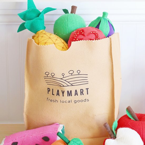 Felt Play Grocery Bags