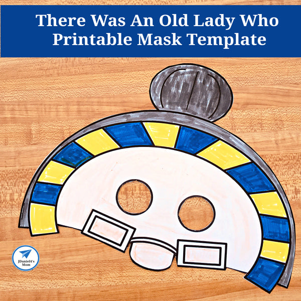 There Was an Old Lady Who Printable Mask Template