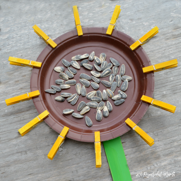 Clothespin Sunflower