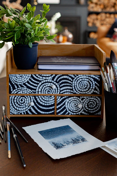 Mini desk storage/organizer makeover