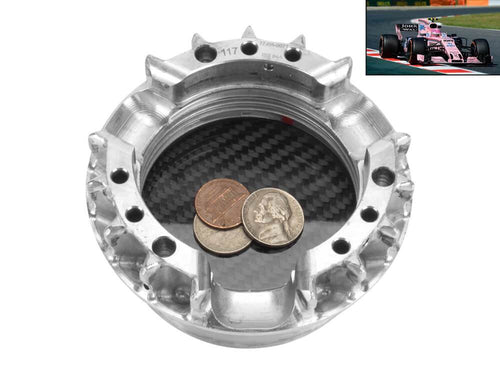Used Formula 1 Wheel Nut Carbon Fiber Desk Organizer / Ashtray
