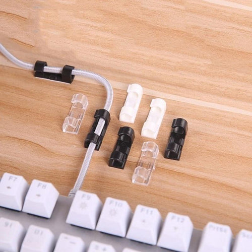 20 piezas de soporte de alambre de bobinadora de Cable de oficina, accesorios de organizador de escritorio, cargador, Clips de almacenamiento, herramientas de suministros de escritorio estacionarios