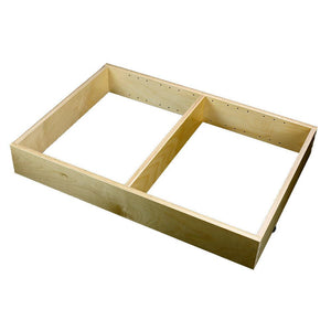 1 Section Adjustable Divider (up to 3 cubicles) organizer insert.  Interior Drawer Dimension Range: Width 12" to 24'", Depth 8" to 16", Height 2" to 6".