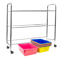 Load image into Gallery viewer, Amazon sorbus toy bins office supply organizer on wheels plastic storage cart with removable bins ideal for toys books crafts office supplies and much more primary colors
