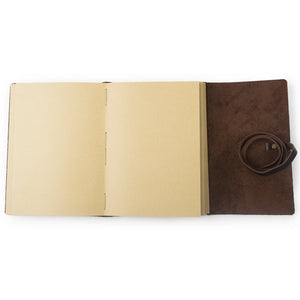 Shop classic genuine leather handmade diary journal travel notebook sketchbook with strap bind stitched by hand with craft paper dark coffee a5 blank craft paper