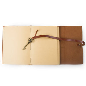 Shop unique genuine leather handmade diary journal travel notebook sketchbook with strap bind and key style buckle stitched by hand with craft paper red brown a5 blank craft paper