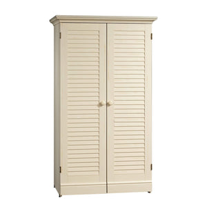 Great sauder 158097 harbor view craft armoire l 35 12 x w 21 81 x h 61 58 antiqued white finish