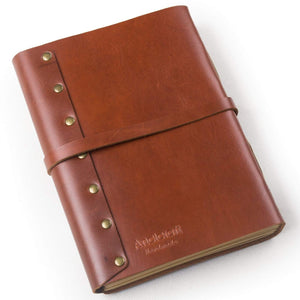 Discover the ancicraft unique genuine leather journal diary with vintage key handmade a5 lined craft paper red brown with gift box red brown a55 8x8 3inch lined craft paper