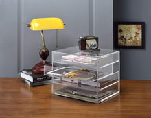 Load image into Gallery viewer, Best seller  acrylic plastic handcrafted transparent clear 4 tier drawer storage organizer case for jewelry makeup cosmetic oversized 12 7l x 9 8w x 10 9h inches