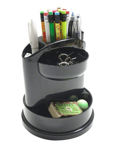 1InTheOffice 7-Compartment Rotating Desk Organizer, Scissor Rack (Plastic) (7 Compartment)