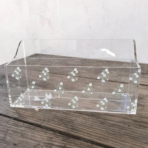 Shabby Chic Storage - Crystal Collection - Floral Organizer White Flower