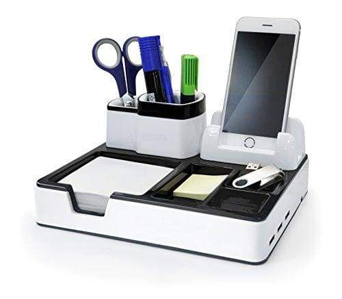 Desk Organizer Desktop Organizing System With 3 USB Ports And Charging Function, Fits iPhone, Samsung and Other Smartphones Of Up to 4 Inches From zoomyo